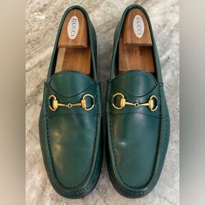 GUCCI 1953 Betis Horsebit Leather Loafer Green 12 /US 12.5 Jordaan $1100